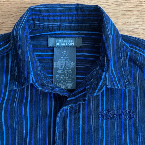 Kenneth Cole Reaction Bottom Down Shirt Size:4 Boy - Picture 3 of 5